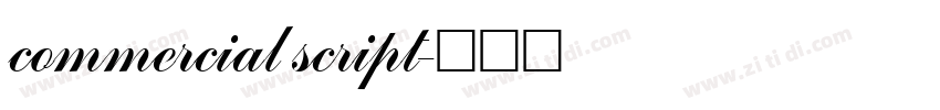 commercial script字体转换